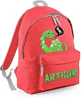 Personalised with ANY NAME Dinosaur Rawr Fashion Backpack, Toddler Backpack for Nursery/Preschool/Travel/Kindergarten, Bookbags for Kids/Teen Fashion Daypack Rucksack Shoulder Bag.