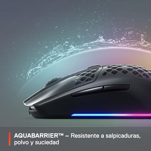 Miniatura 6 de SteelSeries Aerox 3 Wireless Onyx - Raton Inalambrico Gaming - Diseño ultraligero resistente al agua - RGB - Sensor óptico TrueMove Air 18K DPI