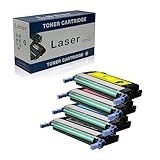 Modèle de cartouche de toner:Compatible pour HP 124A Q6000A Cartouche de toner de remplacement (124A Q6000A Q6001A Q6002A Q6003A) 4-Pack.