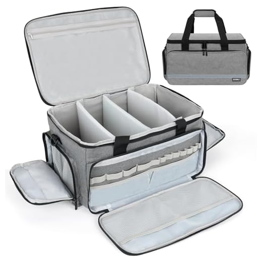LEFOR·Z Medical Bag Home Health Nurse Bag Empty First Aid Storage Bag with Detachable Divider Medical Supplies Bag for Nursing Student,Therapist,Doctors(Grey)