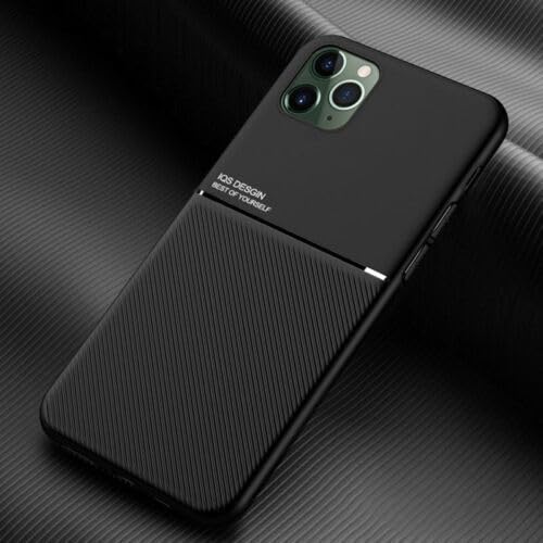 Coque magnétique iPhone 15 Pro antichoc silicone souple dos rigide noir
