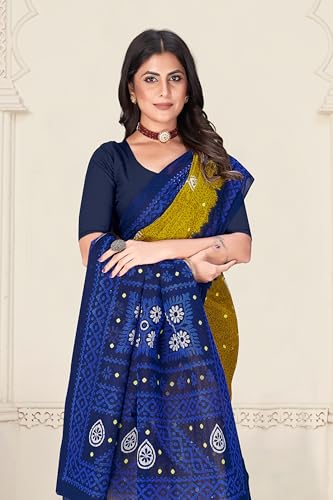 Image of TAMAIRA FASHION Mulmul Pure Cotton Saree For Woman Floral Batik Printed|Office Wear Daily Wear Sarees For Women Without Blouse Piece (Available in 11 Colours)
