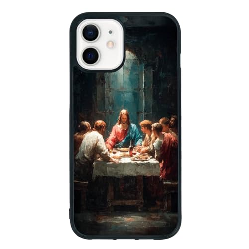 qizjio Christian Phone Case for iPhone 12/12 Pro, Cross Cover, Jesus God Style, Pilgrimage Design
