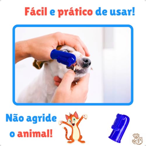Kit Creme Dental + Spray Bucal + Dedal Borracha Para Cães e Gatos - Pet Clean