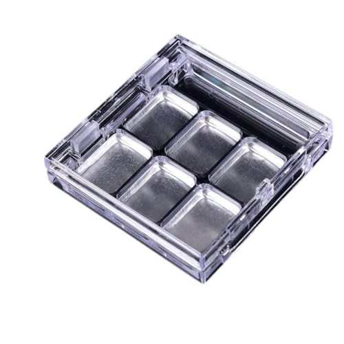 AOWA 2PCS DIY Empty 6 Square Grids Eyeshadow Lipstick Powder Box Case Cosmetic Packing+Palette