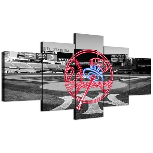 Neon Yankees Sign panoramic poster