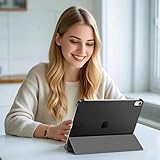 FINTIE Case for iPad Air 11 inch (2025/2024) M3/M2, iPad Air 5th/4th Generation (2022/2020) - Ultra Slim Stand Cover with Matte Back Shell, Auto Wake Sleep, Grey - Image 9