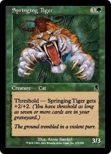 Amazon Co Jp マジック ザ ギャザリング 英語 オデッセイ Foil 飛びかかる虎 Springing Tiger ホビー 通販