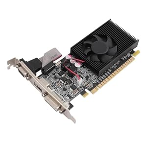 VBESTLIFE GT710 2 GB DDR3 64-Bit-Grafikkarte, 2560 X 1600, PCI Express 2.0 16 X, Low-Profile-Grafikkarte mit Einem Lüfter, Unterstützt DirectX 11