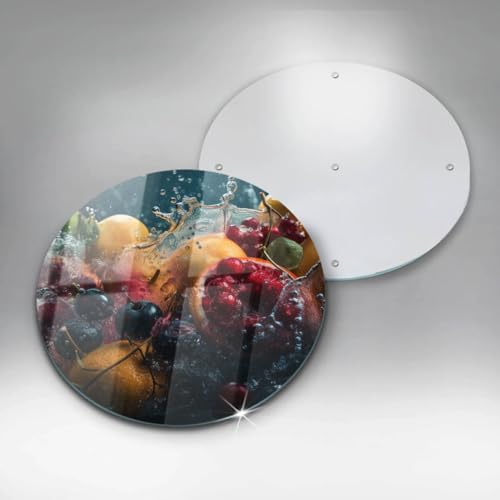 Planche à découper induction 40cm Wallfluent Fruit dans l'eau protège plaque - 6