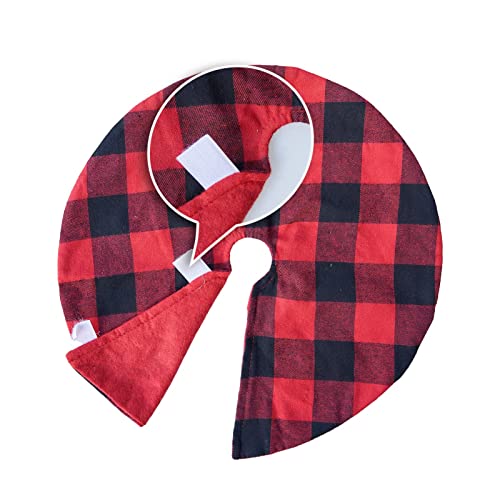 2 Pack Christmas Tree Skirt Decorations 15 Inch Mini Xmas Tree Skirt, Buffalo Plaid Tree Skirt For Family Christmas Party Holiday Decoration #TOP6
