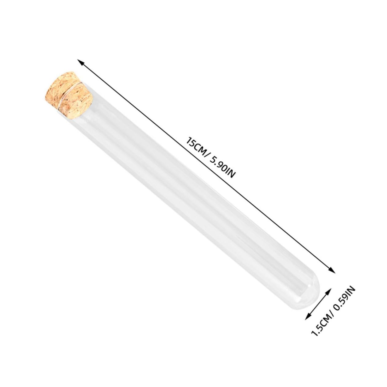 Zerodeko 5 Series Tubo De Ensayo Tubos De Ensayo Con Corchos Conformado Tubos De Laboratorio De Prueba Tubo De Almacenamiento Transparente Muestra Múltiple Redondo De Madera 10 Piezas X 5