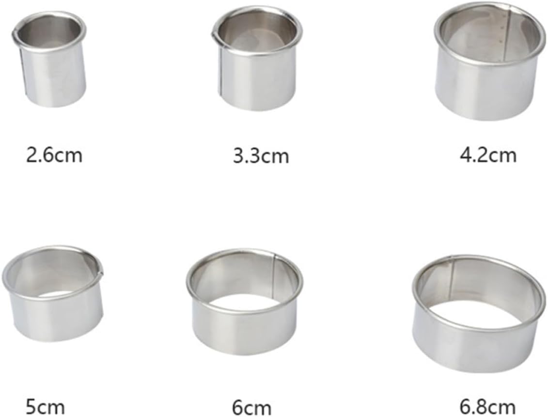 12pcs Stainless Steel Mousse round Mould Set for Baking