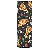 Sevdomey Jarrón transparente de fondo de pizza para decoración del hogar, decoración de granja, jarrón de plástico para tu dormitorio, cocina, oficina, sala de estar, baño