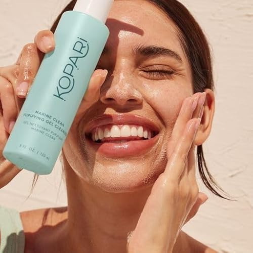 Kopari Marine Clean Purifying Gel Cleanser, Infused with Amino Acids & Vitamin B5, Dual-Action Gel-to-Foam Cleanser, Gentle and Nourishing, 5 oz - Thumbnail 7