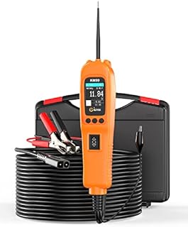 KZYEE KM50 Power Circuit Probe Kit, Automotive Circuit Tester with AC DC Current Resistance Circuit Tester Fuel Injector Testing (Digital Voltage Tester/Multimeter/Short Finder/Battery Tester)