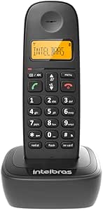 Telefone sem fio com identificador de chamadas TS 2510 ID Preto Intelbras