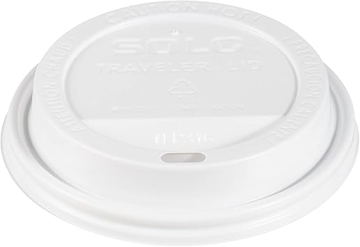 SOLO TLP316-0007 White Traveler Lid for SSP and Bare Paper Hot Cup - 2 Packs of 100 200 Lids Total