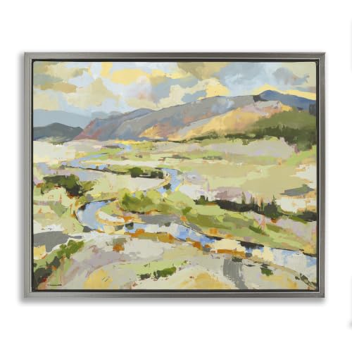 'Lush Green Mountain Landscape'| Floating Frame Canvas Art