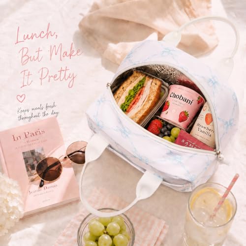 Image of LOVELYWIND Lunch Box for Women Cute Lunch Bags for Women Lunch Tote Bags Reusable Insulated Lunch Box Large Capacity Reusable Insulated Cooler for Work or Travel Gifts or Beach