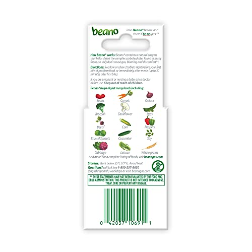 Beano To Go, Gas Prevention And Digestive Enzyme Supplement, 12 Count (Pack Of 2) #TOP1