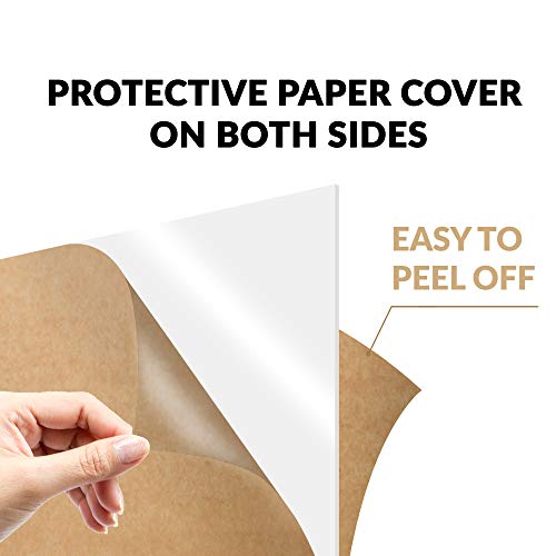 Simbalux Acrylic Sheet White 32% Translucent Cast Plexiglass 12” X 12” Square Panel 1/8” Thick (3Mm) Pack Of 2 Plastic Plexi Glass Board With Protective Paper For Signs, Diy Display Projects, Craft #TOP3