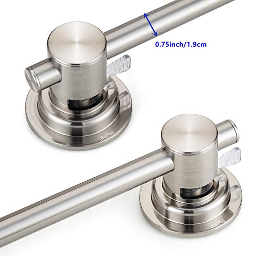 image for JiePai 24 inch Suction Cup Towel Bar Brushed Nickel,Bath Shower Towel 