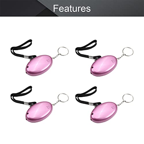 Image of Othmro Safe Sound Personal Alarm 4 Pack 120DB Personal Security Alarm Keychain with LED Lights, Emergency Safety Alarm for Women, Men, Children, Elderly Purple