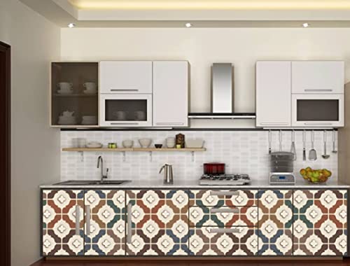 Image of CABANA HOMES Wall Stickers Botanical DIY Wallpaper for Decals (45 x 125 cm, 1 Roll) (6 sq. ft) Decorative Self Adhesive Home Decor Furniture Wardrobe Table Top Ceiling, Multicolour