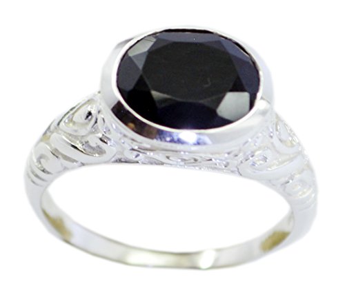 Bague en argent sterling 925 noir RIYO élégante pour femme