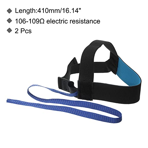 Image of MECCANIXITY 2pcs ESD Anti Static Foot Heel Straps Anti Static Wrist Strap Band Adjustable for Grounding Removing Static Black
