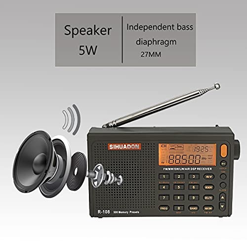 image for RADIWOW SIHUADON R108 Shortwave AM FM Digtial Radio LW MW AIR Band DSP
