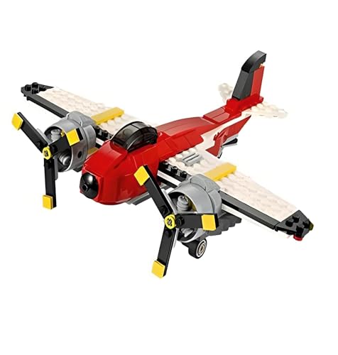 Image of 3-in-1 Aircraft Building Block Toy Set | 241+ PCS DIY Plane, Fighter Jet & Vortex Hovercraft | STEM Architect Series Technic Construction Kit for Kids