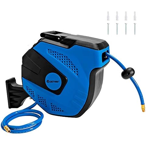 COSTWAY Automatic Rewind Wall-Mounted Hose Reel Cover