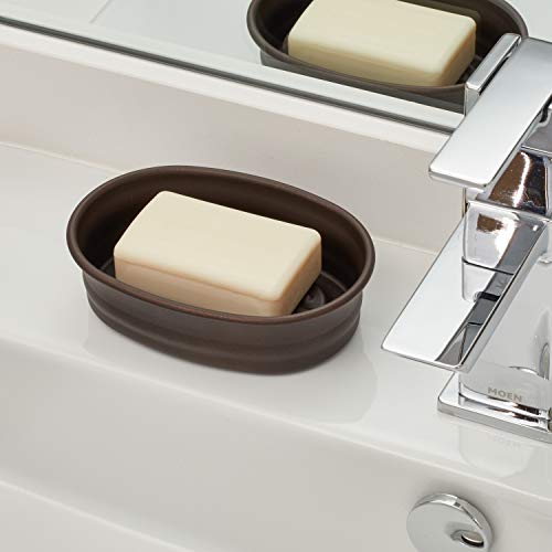 Idesign York Countertop Bar Soap Dish, Metal Soap Holder For Bathroom, Shower, Vanity, 3.87" X 5.5" X 1.4", Bronze #TOP2
