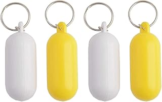 HugeDE 4 Pcs Floating Keychain Key Chain Oval Float Key Ring Key Float Keychain for Boating Fishing Sailing Outdoor Sports