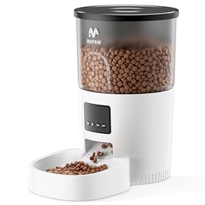 Automatic Cat Feeder: 3L Dry Pet Food Dispenser Timed Programmable Control Dual Power Anti-Clogging Design 10 Meals Per Day Slow Feeder for Cats and Puppies