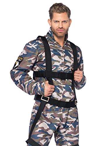 LEG AVENUE 85279 - 2Tl. Kostüm Set Fallschirmjäger, Größe L, camo, Männer Karneval Fasching – Bild 4