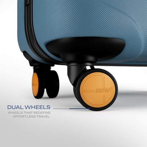 Image of Safari Cabin Crescent 8 Wheels 56cm Small Trolley Bag Hard Case Polycarbonate 360 Degree Wheeling System Luggage, Travel Bag, Suitcase for Travel, Trolley Bags for Travel, Ink Blue