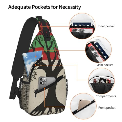 Bolso bandolera con bandera Palestina para senderismo miniatura 5