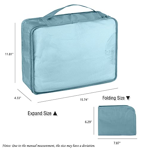 Packing Cubes Set, 2 Pcs Packing Organizers Set for Suitcases (Grey blue)3