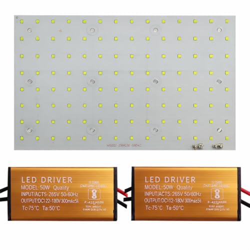 Image of Khatu Led Plate 100W Led Repairing Old Lence Flood Light | MCPCB | Aluminum 1MM Thickness 90 /100 LM /WATT,85% Energy Saving,High Brightness,Durability with 2 Pcs 50W Driver (Green)