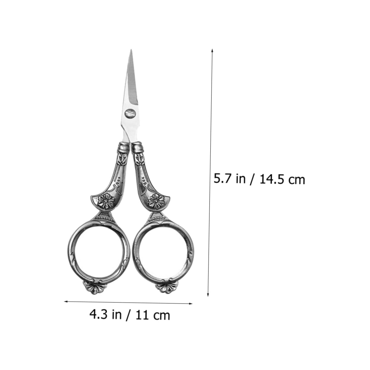 1 Set Strumenti Da Cucito D'epoca Forbice Multifunzionale Forbice Da Cucito Artigianale Kit Combinati Incrociata Forbici Retrò Ditali Per Ricamo Silver Ferro Da Stiro NUOBESTY