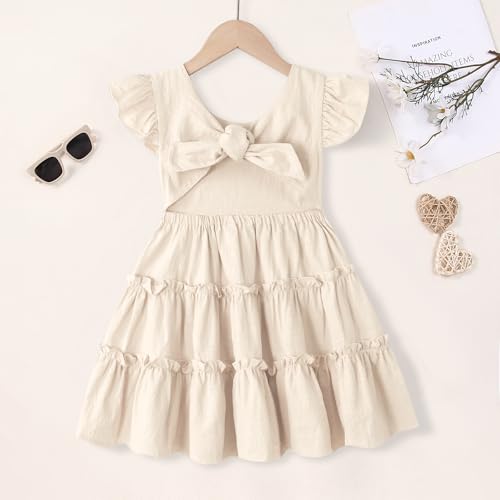 Toddler Girls Dress Ruffle Backless Sleeveless Kids Casual Party Dresses Summer Beach Sundress2