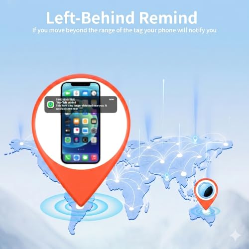 Image of 2 Pack Tracker Tags [Apple MFi Certified] Pair with Apple Find My (iOS Only) Bluetooth Air Smart Tags Key Finder Item Locator Waterproof Finder Worldwide Tracking for Pets Wallet Backpack Dogs Luggage