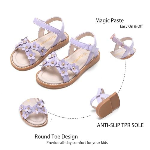 Image of Kiderence Toddler Flower Girl Sandals Open Toe Dress Shoes Wedding Party