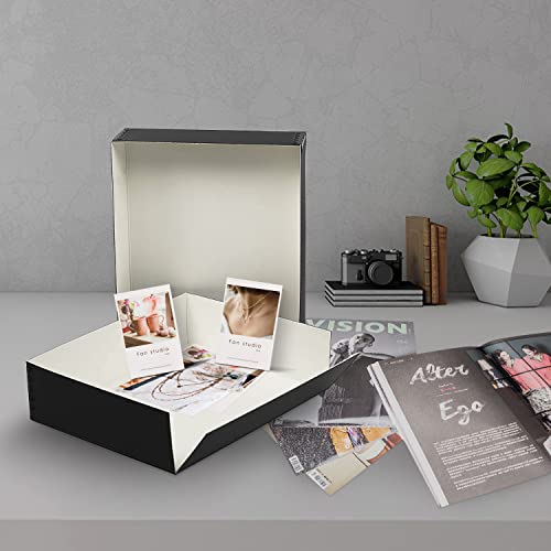 Lineco, 8X10 Museum Archival Storage Box, Drop Front Design With Metal Edge, Acid-Free, Protector For Photos, Documents, Crafts, Diy, Black #TOP4