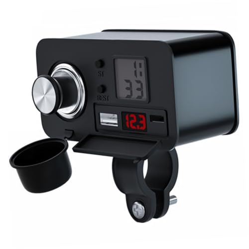 Gadpiparty 12V Cargador USB para Motocicleta PD Pantalla Digital para Móviles