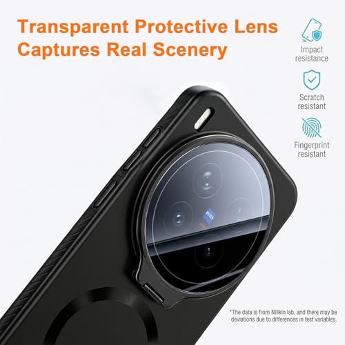 Image of ZORBES Phone Case for Vivo X300 Pro with Magnetic Design, Vivo X300 Pro Back Cover with Camera Lens Protection Folding Kickstand Holder, Slim TPU Cover TPU Bumper Fit for Daily Use