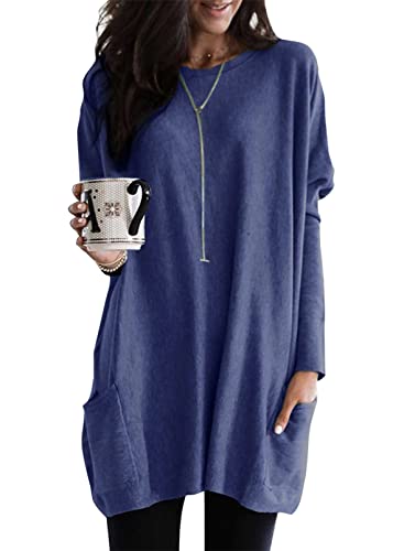 Dokotoo Womens Winter Dresses Long Sleeve Tunic Tops for Women